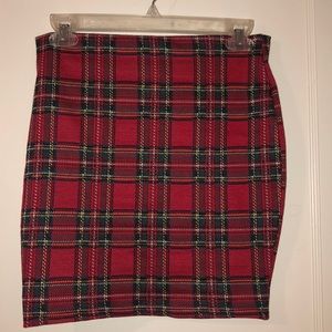 plaid mini skirt